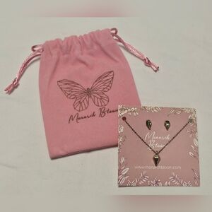 MONARCH BLOOM Shine Bright Necklace and Earring Set NEW